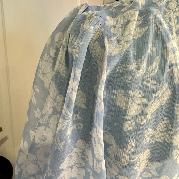 Abercrombie and Fitch boho tiered slip Blue Floral Dress - Picture 8 of 14